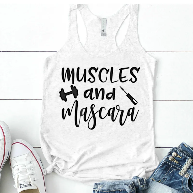 Vest Muscles And Mascara Tank Tops Women's Flowy Racerback Workout Gym Clothing Sexy Summer Sleeveless Graphic Funny Tank Shirt
Vest Muscles And Mascara Tank Tops Women's Flowy Racerback Workout Gym Clothing Sexy Summer Sleeveless Graphic Funny Tank Shirt