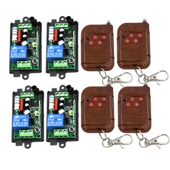 2016 AC 220V 110V 4CH RF Wireless Remote Control System 4 Transmitter + 4 Receiver 1CH 220v Learning code receiver 3417
2016 AC 220V 110V 4CH RF Wireless Remote Control System 4 Transmitter + 4 Receiver 1CH 220v Learning code receiver 3417