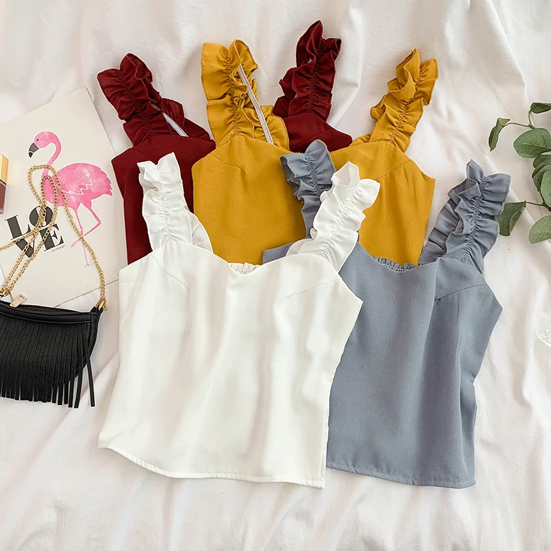 Korean version of pure color small fresh wood ear strap V-neck waist slim Joker small chiffon shirt jacket
Korean version of pure color small fresh wood ear strap V-neck waist slim Joker small chiffon shirt jacket