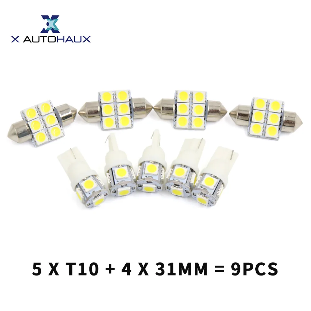 X AUTOHAUX 9PCS(5*T10+4*31mm) White Car Auto Dome Map LED Lights Interior Reading Light For Toyota Camry 2007 TO 2011 For RAV4
X AUTOHAUX 9PCS(5*T10+4*31mm) White Car Auto Dome Map LED Lights Interior Reading Light For Toyota Camry 2007 TO 2011 For RAV4