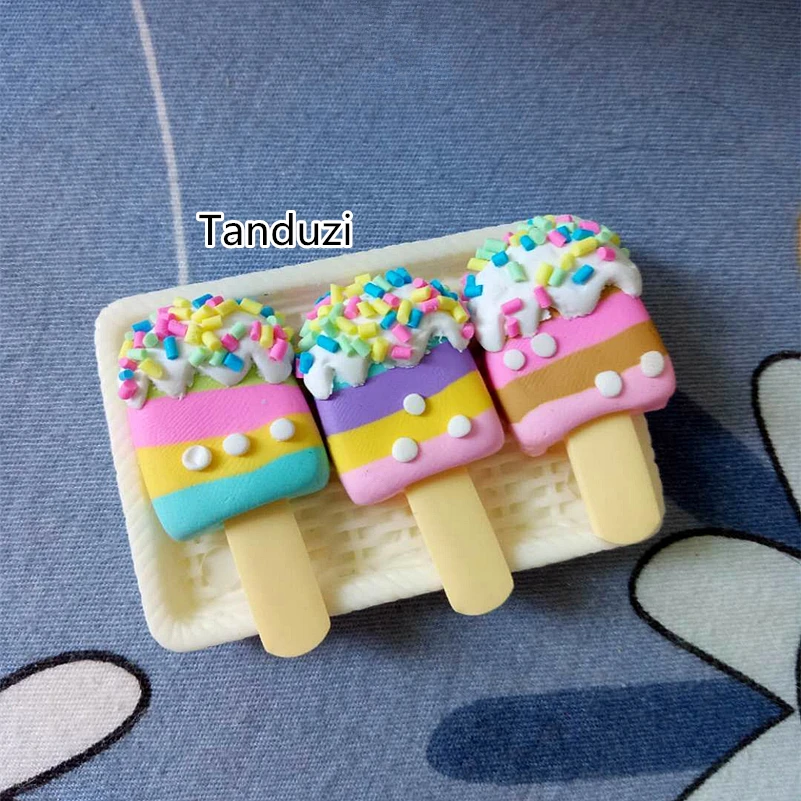 Tanduzi Kawaii Polymer Clay Popsicle Fimo Clay Crafts Handmade Miniature Ice Cream Fake Food Sweets Deco Parts
Tanduzi Kawaii Polymer Clay Popsicle Fimo Clay Crafts Handmade Miniature Ice Cream Fake Food Sweets Deco Parts