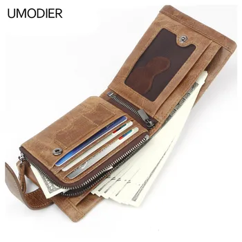 UMODIER Cow Leather Men Wallet Fashion RFID Coin Pocket Brand Trifold Multifunction Men Purse High Quality Male Card ID Holder
UMODIER Cow Leather Men Wallet Fashion RFID Coin Pocket Brand Trifold Multifunction Men Purse High Quality Male Card ID Holder