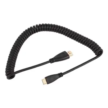 V1.4 DSLR hdmi HD Cables HDMI to Right Angle Mini HDMI Micro Hdmi Spring Curl Flexible Cable
V1.4 DSLR hdmi HD Cables HDMI to Right Angle Mini HDMI Micro Hdmi Spring Curl Flexible Cable