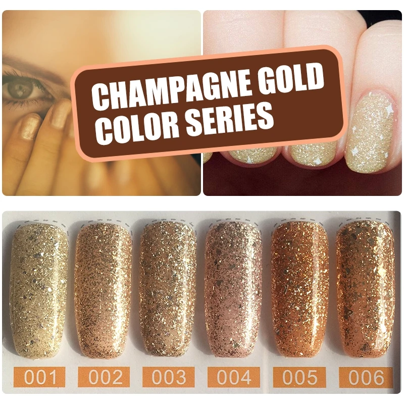 MIZHSE Champagne Gold Silver Glitter Gel Nail Polish Super Shine Glitter Diamond UV Gel 7.5ml Manicure Soak Off Gel Varnish
MIZHSE Champagne Gold Silver Glitter Gel Nail Polish Super Shine Glitter Diamond UV Gel 7.5ml Manicure Soak Off Gel Varnish