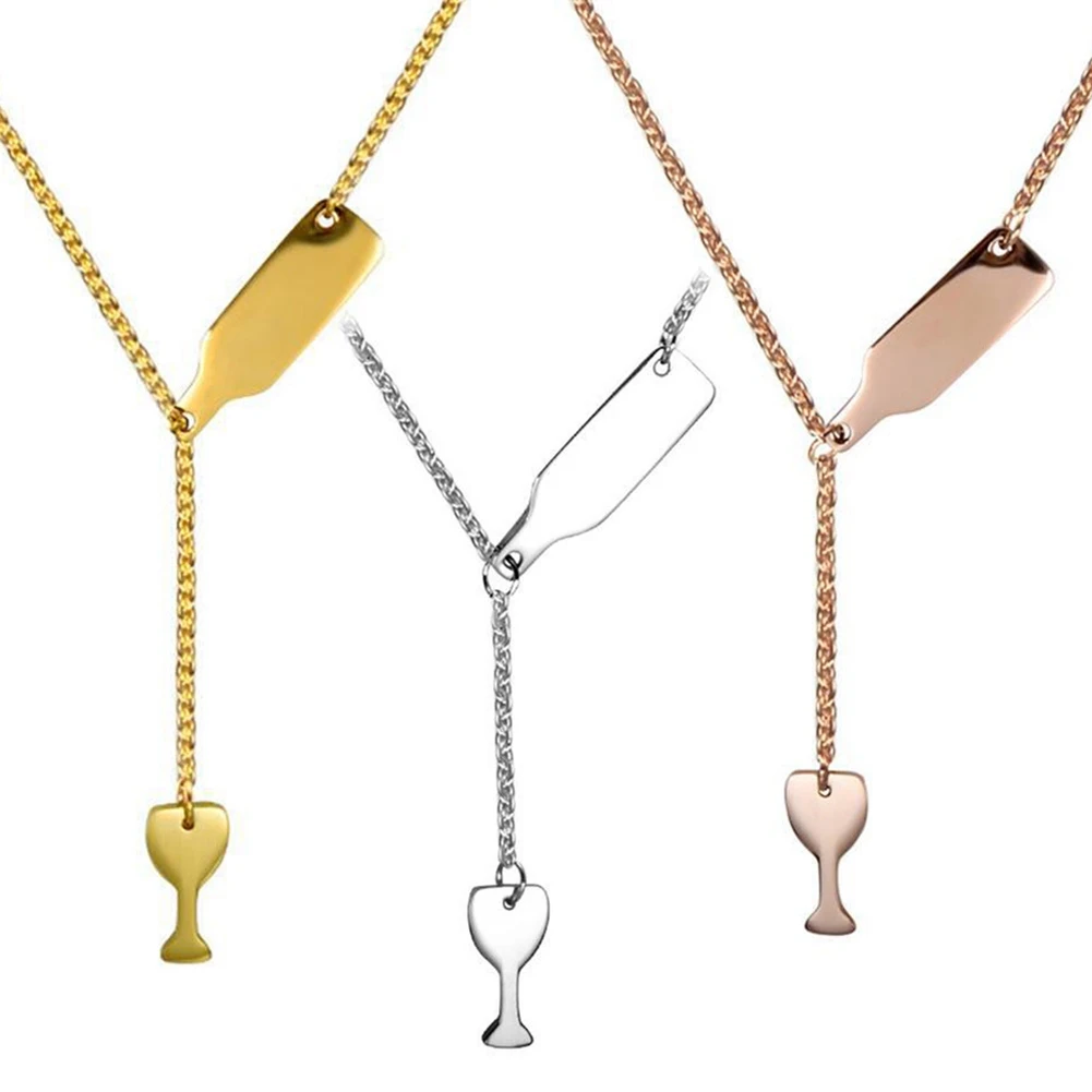 Fashion Beer Cup Long Pendant Necklace For Women Wine Bottle Silver/Rose Gold Triangle Necklace Statement Jewelry
Fashion Beer Cup Long Pendant Necklace For Women Wine Bottle Silver/Rose Gold Triangle Necklace Statement Jewelry