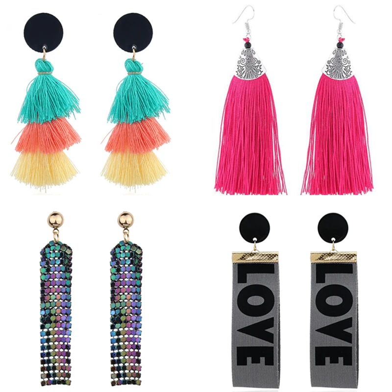 Bohemian Three Layers Tower Long Tassel Earrings for Women Black Wafer Dangle Earrings Brincos Female Jewelry Gift
Bohemian Three Layers Tower Long Tassel Earrings for Women Black Wafer Dangle Earrings Brincos Female Jewelry Gift