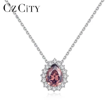 CZCITY Link Chain 925 Sterling Silver Water Drop Pendant Necklaces for Women Fine Jewelry Topaz Gemstone Collares Gifts SN0281
CZCITY Link Chain 925 Sterling Silver Water Drop Pendant Necklaces for Women Fine Jewelry Topaz Gemstone Collares Gifts SN0281