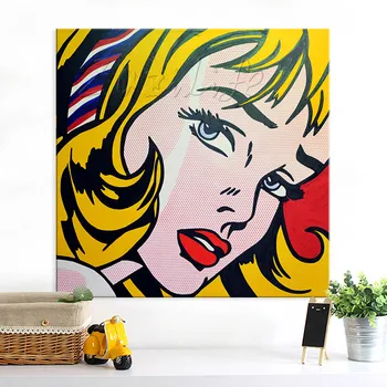 Lichtenstein Pop Art Cartoon Oil painting on canvas Hand-painted Wall Art Picture for living Room Andy Warhol home decor 5
Lichtenstein Pop Art Cartoon Oil painting on canvas Hand-painted Wall Art Picture for living Room Andy Warhol home decor 5
