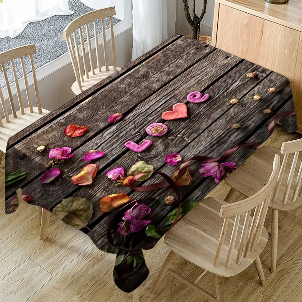 Family Table, Resistance to dirt , Imitation Wood Pattern Valentine's Tablecloth Print Rectangle Table Cover Home Decor
Family Table, Resistance to dirt , Imitation Wood Pattern Valentine's Tablecloth Print Rectangle Table Cover Home Decor