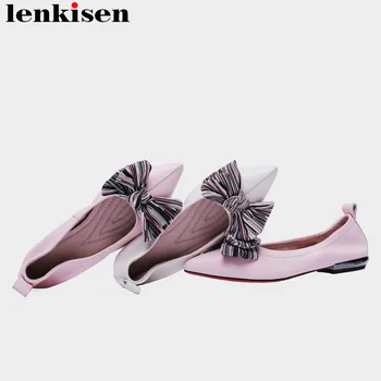 Lenkisen sweety girls cute genuine leather concise design large size low heels pointed toe loafers comfortable grandma shoes L27
Lenkisen sweety girls cute genuine leather concise design large size low heels pointed toe loafers comfortable grandma shoes L27