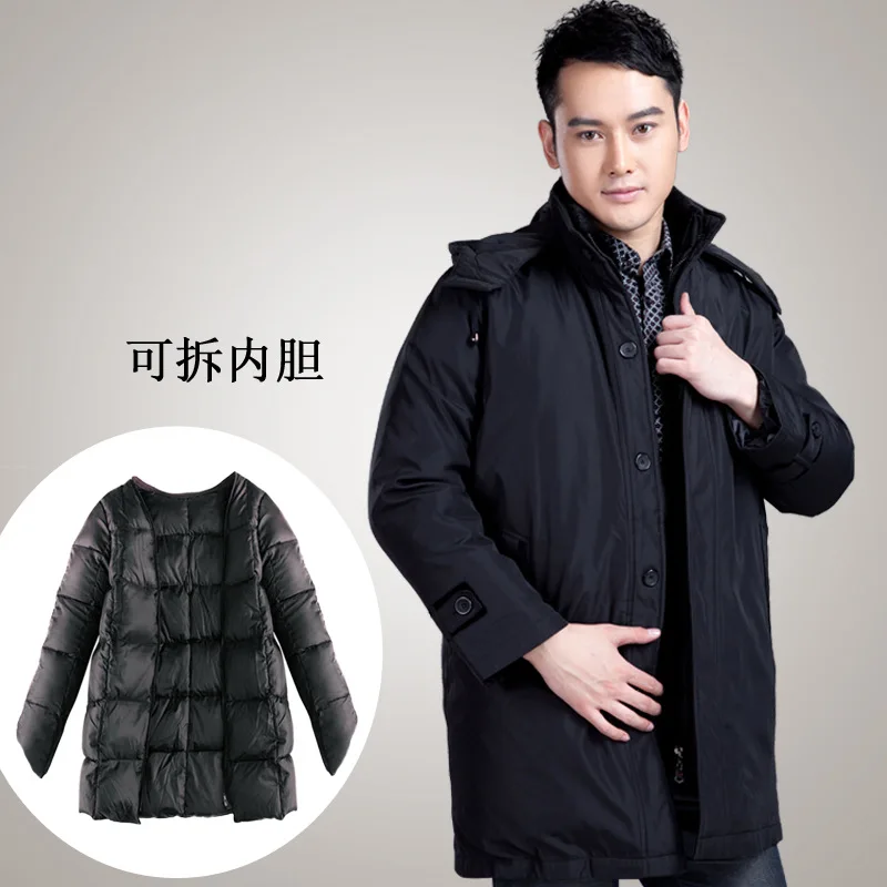 Large men's removable removable-middle men's down jacket men's long style thickened anorak white duck down winter coat
Large men's removable removable-middle men's down jacket men's long style thickened anorak white duck down winter coat