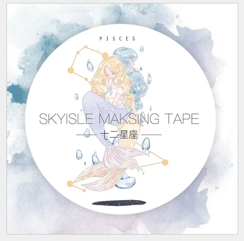 60mm Twelve constellations zodiac signs special ink decoration washi Tape DIY planner Diary scrapbooking masking tape Escolar
60mm Twelve constellations zodiac signs special ink decoration washi Tape DIY planner Diary scrapbooking masking tape Escolar