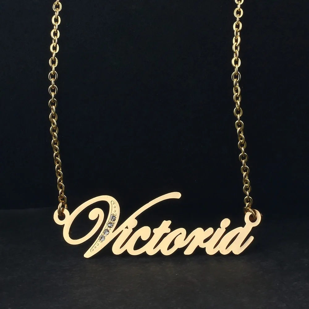 Name English Letter Charms Statement Pendant Necklace Metal Nameplate Initial Chain Jewelry Women Lover Birthday Gift colar NP23
Name English Letter Charms Statement Pendant Necklace Metal Nameplate Initial Chain Jewelry Women Lover Birthday Gift colar NP23