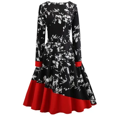 Autumn Long Arm Robe Pin Up Midi Dress Floral Lemon Print Patchwork Black Blue White Swings Retro 50 S Vintage Dresses
Autumn Long Arm Robe Pin Up Midi Dress Floral Lemon Print Patchwork Black Blue White Swings Retro 50 S Vintage Dresses