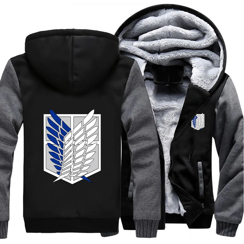 US size Attack on Titan 3 Survey Legion Coat Zipper Hoodie Winter Fleece Unisex Levi Ackerman Cosplay Thicken Jacket Clothing
US size Attack on Titan 3 Survey Legion Coat Zipper Hoodie Winter Fleece Unisex Levi Ackerman Cosplay Thicken Jacket Clothing