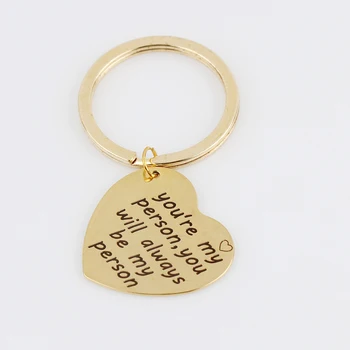 Laser engraving Keyring Stainless Steel Keychain For Lovers Gift Key Holder you will always be my person Charms Couple Keychain
Laser engraving Keyring Stainless Steel Keychain For Lovers Gift Key Holder you will always be my person Charms Couple Keychain