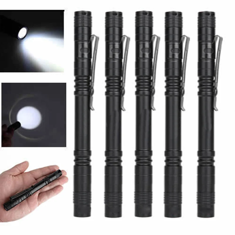 5Pcs XPE-R3 LED Flashlight Clip Mini Light Penlight Portable Pen Torch Lamps High Quality Anti-slip Water Resistant For Camping
5Pcs XPE-R3 LED Flashlight Clip Mini Light Penlight Portable Pen Torch Lamps High Quality Anti-slip Water Resistant For Camping