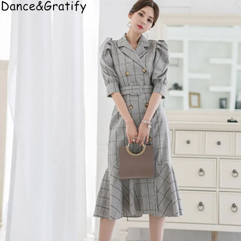 New 2019 Women Half Sleeve High Street Plaid Business Blazer Dress Ladies Casual Double Breasted Long Midi Mermaid Dress
New 2019 Women Half Sleeve High Street Plaid Business Blazer Dress Ladies Casual Double Breasted Long Midi Mermaid Dress