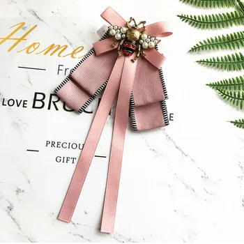 Free Shipping New fashion female Pink Ribbon Bee Tie Bow Female Korean Vintage Academy Wind British Collar Shirt Accessories 
Free Shipping New fashion female Pink Ribbon Bee Tie Bow Female Korean Vintage Academy Wind British Collar Shirt Accessories