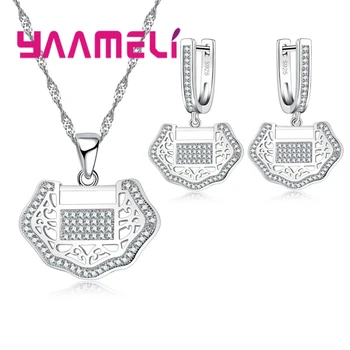 925 Sterling Silver Necklace Earrings Set Chinese Folk Style Retro Classic Gold Lock Shape Anniversary Souvenir For Girl
925 Sterling Silver Necklace Earrings Set Chinese Folk Style Retro Classic Gold Lock Shape Anniversary Souvenir For Girl