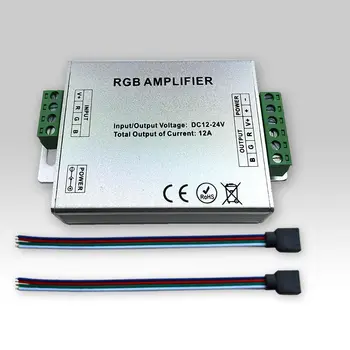 5~12V/24V 12A LED RGB Amplifier+2X RGB Connector for 5050 3528 RGB LED Strip
5~12V/24V 12A LED RGB Amplifier+2X RGB Connector for 5050 3528 RGB LED Strip