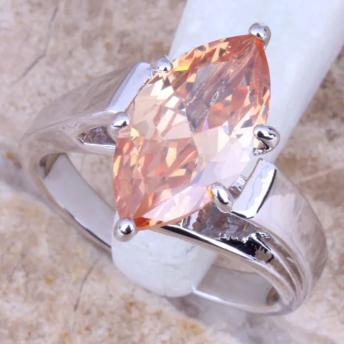 Enjoyable Champagne Morganite Silver Stamped 925 Women's Ring Size 5 / 6 / 7 / 8 / 9 R0837
Enjoyable Champagne Morganite Silver Stamped 925 Women's Ring Size 5 / 6 / 7 / 8 / 9 R0837