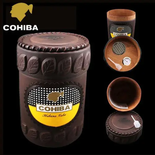 Spanish Cedar Wood Cigar Humidor Box Travel Cigar Brown Leather Case Portable Cigars Tube Case Hygrometer Humidifier COHIBA
Spanish Cedar Wood Cigar Humidor Box Travel Cigar Brown Leather Case Portable Cigars Tube Case Hygrometer Humidifier COHIBA