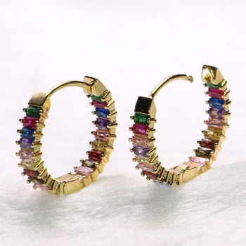 4 Pairs Round stud earrings circle earrings pave colorful rainbow zircon earrings gift for lady Round circle earrings 5429
4 Pairs Round stud earrings circle earrings pave colorful rainbow zircon earrings gift for lady Round circle earrings 5429