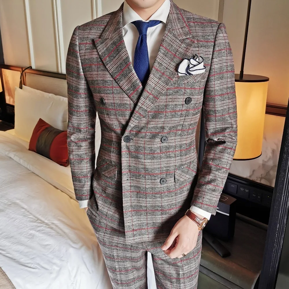 British Style Latest Coat Pant Designs Wedding Suits For Men Slim Fit Suits Men 2019 Autumn Groom Tuxedos Grid 3pc Suit Men
British Style Latest Coat Pant Designs Wedding Suits For Men Slim Fit Suits Men 2019 Autumn Groom Tuxedos Grid 3pc Suit Men