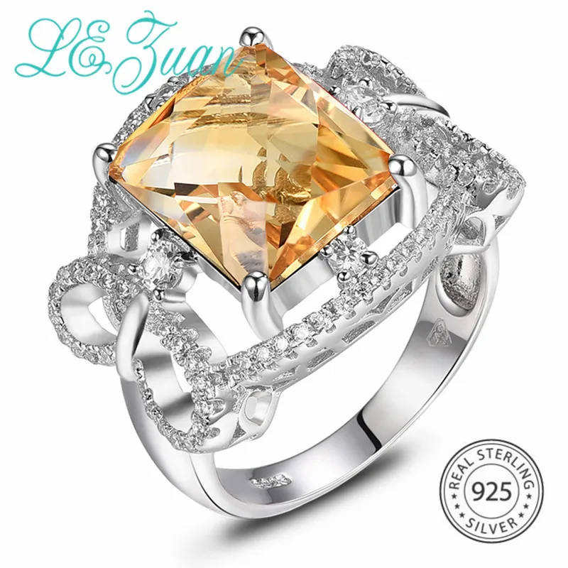 L&zuan 6.42ct Natural Citrine Rings 925 Sterling Silver Jewelry Yellow Stone Romantic Luxury Ring For Women Christmas Gift
L&zuan 6.42ct Natural Citrine Rings 925 Sterling Silver Jewelry Yellow Stone Romantic Luxury Ring For Women Christmas Gift