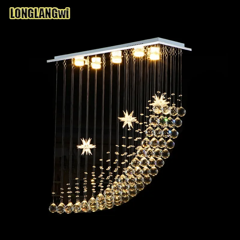 New LED modern Crystal Chandeliers meteor moon crystal chandelier hanging wire lamps leisure light
New LED modern Crystal Chandeliers meteor moon crystal chandelier hanging wire lamps leisure light