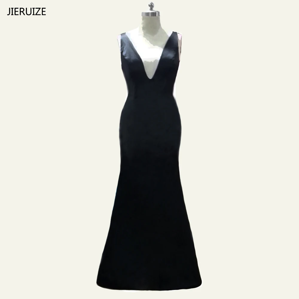JIERUIZE Simple Black Mermaid Evening Dresses Long Cross Back V-neck Cheap Prom Dresses Formal Dresses robe de soiree
JIERUIZE Simple Black Mermaid Evening Dresses Long Cross Back V-neck Cheap Prom Dresses Formal Dresses robe de soiree