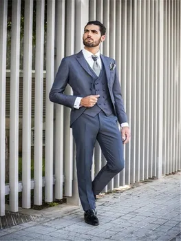 Three-piece wedding dinner dress groom men's formal business jacket vest pants bride groomsman Western style pioneer
Three-piece wedding dinner dress groom men's formal business jacket vest pants bride groomsman Western style pioneer