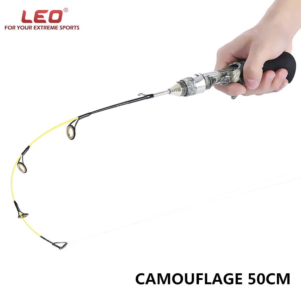 New Arrival LEO 50CM / 60CM Professional Compound Fiber Gun Type Ice Fish Pole Fishing Rod Camouflage For Fishing Accessories
New Arrival LEO 50CM / 60CM Professional Compound Fiber Gun Type Ice Fish Pole Fishing Rod Camouflage For Fishing Accessories