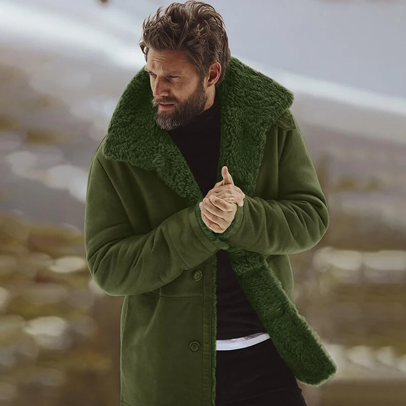 Winter Coat Men Fashion Plus Velvet Warm Woolen Coat Mens Windbreaker Fleece Wool Blend Overcoat Erkek Mont Palto Wholesale
Winter Coat Men Fashion Plus Velvet Warm Woolen Coat Mens Windbreaker Fleece Wool Blend Overcoat Erkek Mont Palto Wholesale