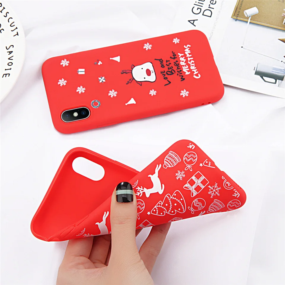Lovebay Phone Case For iPhone 6 6s 7 8 Plus X XR XS Max Cute Cartoon Letter Deer Smiley Face Soft TPU For iPhone 5 5S SE Cover - Cartoon Ovely Santa Claus Elk Christmas iPhone XR iPhone 6 Plus iPhone 6 iPhone XS iPhone 6s iPhone 7 iPhone XS MAX iPhone 5s iPhone 7 Plus iPhone X iPhone SE iPhone 8 iPhone 5 iPhone 6s plus iPhone 8 Plus Fitted Case Yes Dirt-resistant Anti-knock Marble Cute Patterned Animal Exotic 4.0 4.7 5.5 5.8 inch Apple iPhones lovebay For Apple iphone 5 5s SE 6 6s Plus For Apple iphone 7 8 Plus For Apple iphone X Cute Cartoon Ovely Santa Claus Elk Christmas Painted Fashion Soft TPU Full Cover Fundas High Quality Soft TPU Luxury Fashion Retro Vintage Deluxe Mobile Phone Case Gift for women man Girl Boy Dirt-Resistant Anti-Knock Shockproof Protective Coque