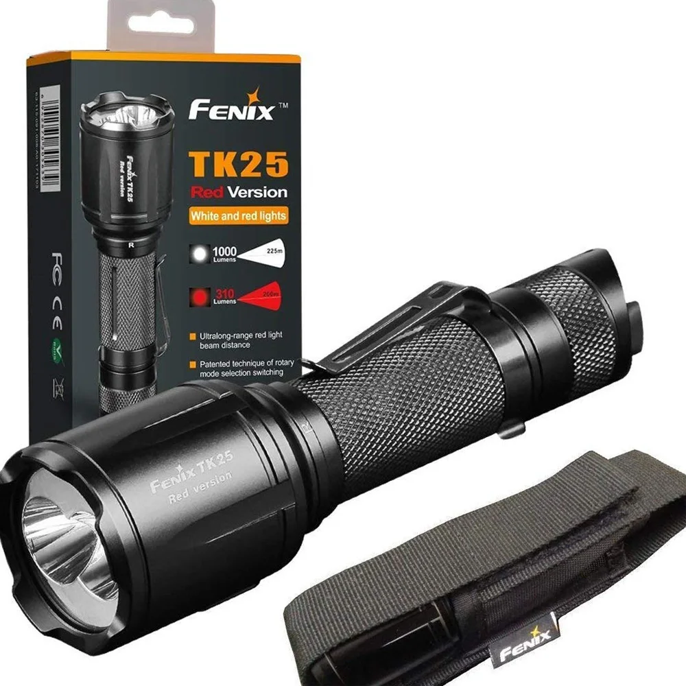 

TK25Red Fenix TK25 Red Version Cree XP-G2 S3 & XP-E2 Red LED's Dual Lighting Hunting Flashlight for Most Tactical Demands