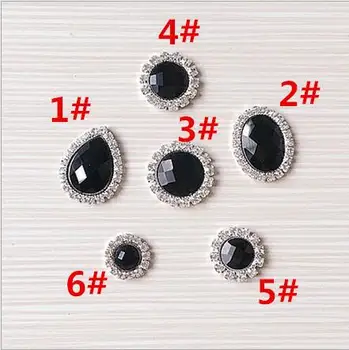 Wholesale Trendy Black Rhinestone Core Alloy silver plated Rounds Shape Crystal Charms diy hair Accessories jewelry making
Wholesale Trendy Black Rhinestone Core Alloy silver plated Rounds Shape Crystal Charms diy hair Accessories jewelry making