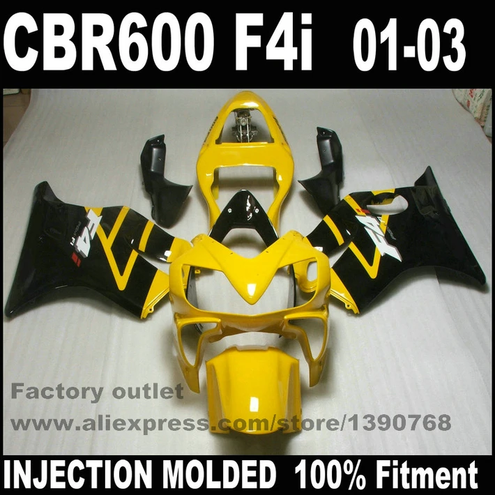 INJECTION MOLDED fairing kit for HONDA CBR 600 F4i fairings 2001 2002 2003 yellow black bodywork set CBR600 01 02 03 NK23
INJECTION MOLDED fairing kit for HONDA CBR 600 F4i fairings 2001 2002 2003 yellow black bodywork set CBR600 01 02 03 NK23