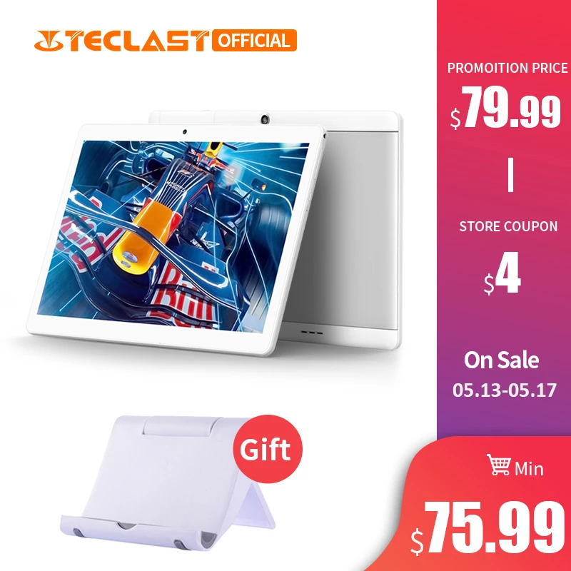 

Teclast X10 Tablets 10.1 inch 1280*800 MTK 6580 Quad Core Android 6.0 1GB RAM 16GB ROM GPS Dual Camera 3G Phone Call Tablet PC
