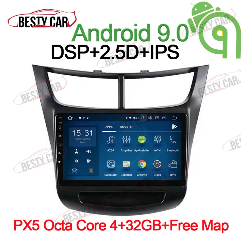 9 "Android 0 автомобильный стерео Мультимедийный Плеер для Chevrolet Sail 3 2015 ~ 2018 gps