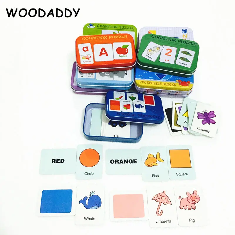 3D Puzzles Educational Toys For Kids Iron Box Set Vehicle/Animal/Fruit Jigsaw Puzzles Alphabet Cognition TPuzzle Counting Sticks
3D Puzzles Educational Toys For Kids Iron Box Set Vehicle/Animal/Fruit Jigsaw Puzzles Alphabet Cognition TPuzzle Counting Sticks