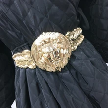 Golden Lion Buckle Waist Belts for Women Luxury Brand Elastic Belt for Dress Fashion Women's Metal Wide Waistband for Ladies
Golden Lion Buckle Waist Belts for Women Luxury Brand Elastic Belt for Dress Fashion Women's Metal Wide Waistband for Ladies
