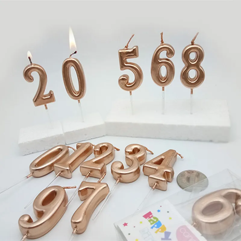 Happy Birthday Cupcake Cake Topper Rose Gold Number Candle Decoration for Kid Adult Birthday Candy Bar Party Wedding Decoration
Happy Birthday Cupcake Cake Topper Rose Gold Number Candle Decoration for Kid Adult Birthday Candy Bar Party Wedding Decoration