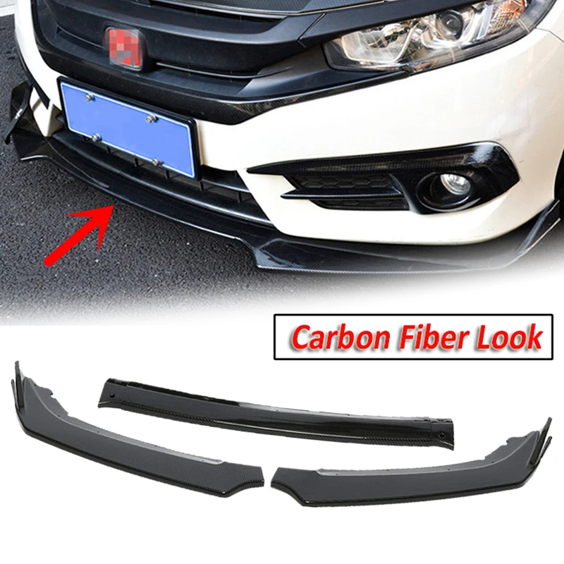 Carbon Fiber Front Deflector Bumper Protector Diffuser Lip Body Shovels Car Canard Bumper Splitters For Honda Civic 2016-2018
Carbon Fiber Front Deflector Bumper Protector Diffuser Lip Body Shovels Car Canard Bumper Splitters For Honda Civic 2016-2018