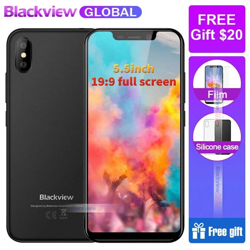 Fast shipping Blackview A30 Smartphone 19:9 5.5 inch dual Camera 2GB RAM 16GB ROM MT6350A 8MP 3G Mobile phone
Fast shipping Blackview A30 Smartphone 19:9 5.5 inch dual Camera 2GB RAM 16GB ROM MT6350A 8MP 3G Mobile phone