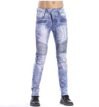 Men's Fashion Zipper Pockets Snow Wash Biker Jeans Casual Patchwork Skinny Denim Pants Long Trousers Size 40 42
Men's Fashion Zipper Pockets Snow Wash Biker Jeans Casual Patchwork Skinny Denim Pants Long Trousers Size 40 42