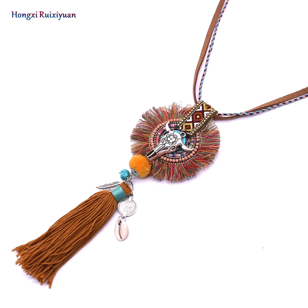 Onlyee New Women's Fringe Necklace, Handmade Beaded Round Pendant, Bohemian Fringe Long Necklace, Alloy Ngau Tau Pendant
Onlyee New Women's Fringe Necklace, Handmade Beaded Round Pendant, Bohemian Fringe Long Necklace, Alloy Ngau Tau Pendant