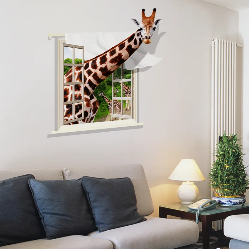Giraffe 3D Wall Sticker Living Room Sofa Background PVC Transparent Film can remove wall stickers Home Decoration child mural
Giraffe 3D Wall Sticker Living Room Sofa Background PVC Transparent Film can remove wall stickers Home Decoration child mural