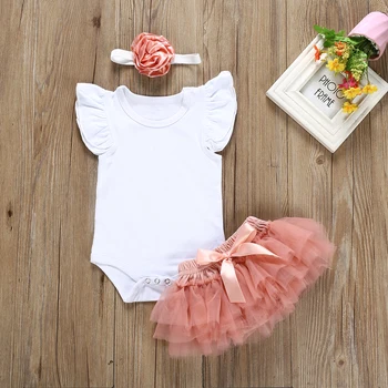 Infant 3pcs Cute Newborn Baby Girl Clothes Outfits Ruffles Fly Sleeve Romper Tops+Lace Tutu shorts+Headband Toddler Clothing Set
Infant 3pcs Cute Newborn Baby Girl Clothes Outfits Ruffles Fly Sleeve Romper Tops+Lace Tutu shorts+Headband Toddler Clothing Set